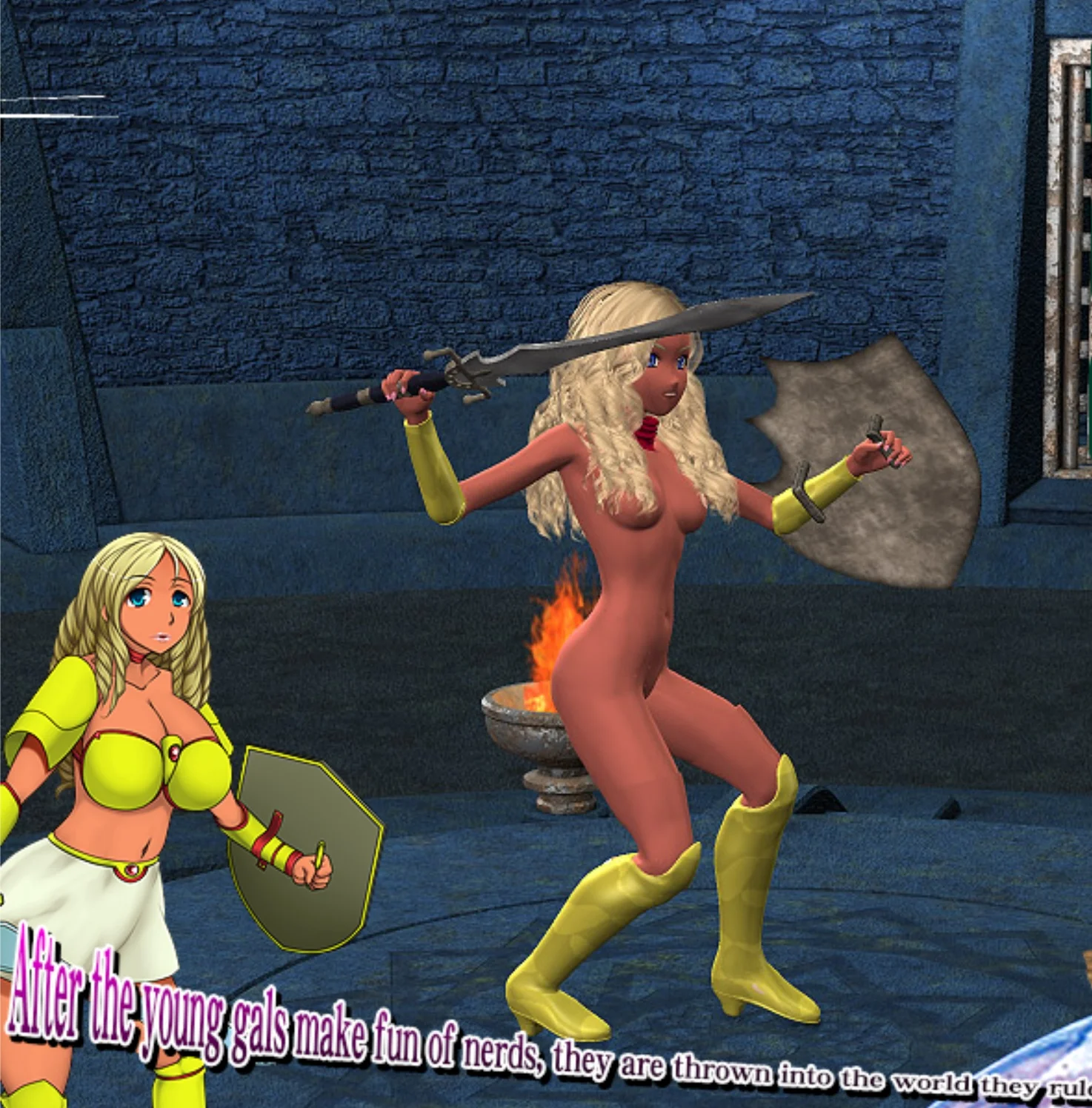 After the gals make fun of nerds, they are thrown into the world where they rule cover