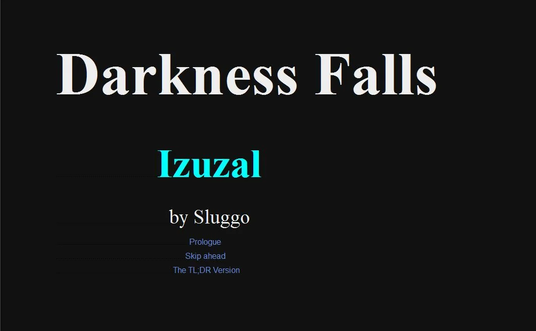 Darkness Falls: Izuzal cover