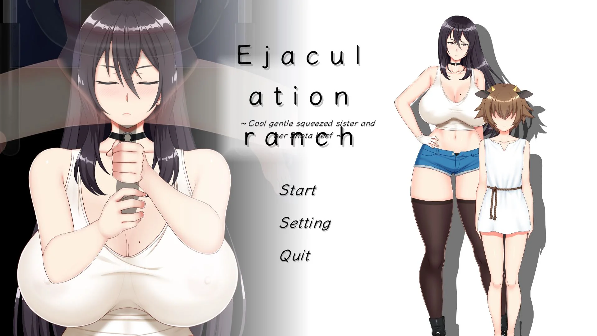 Ejaculation Farm Cool and gentle milking sister and short cow cover