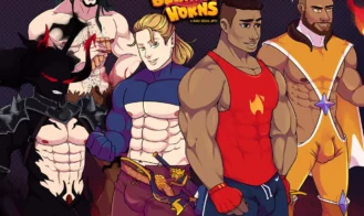 Burning Horns - A Bara Isekai JRPG cover