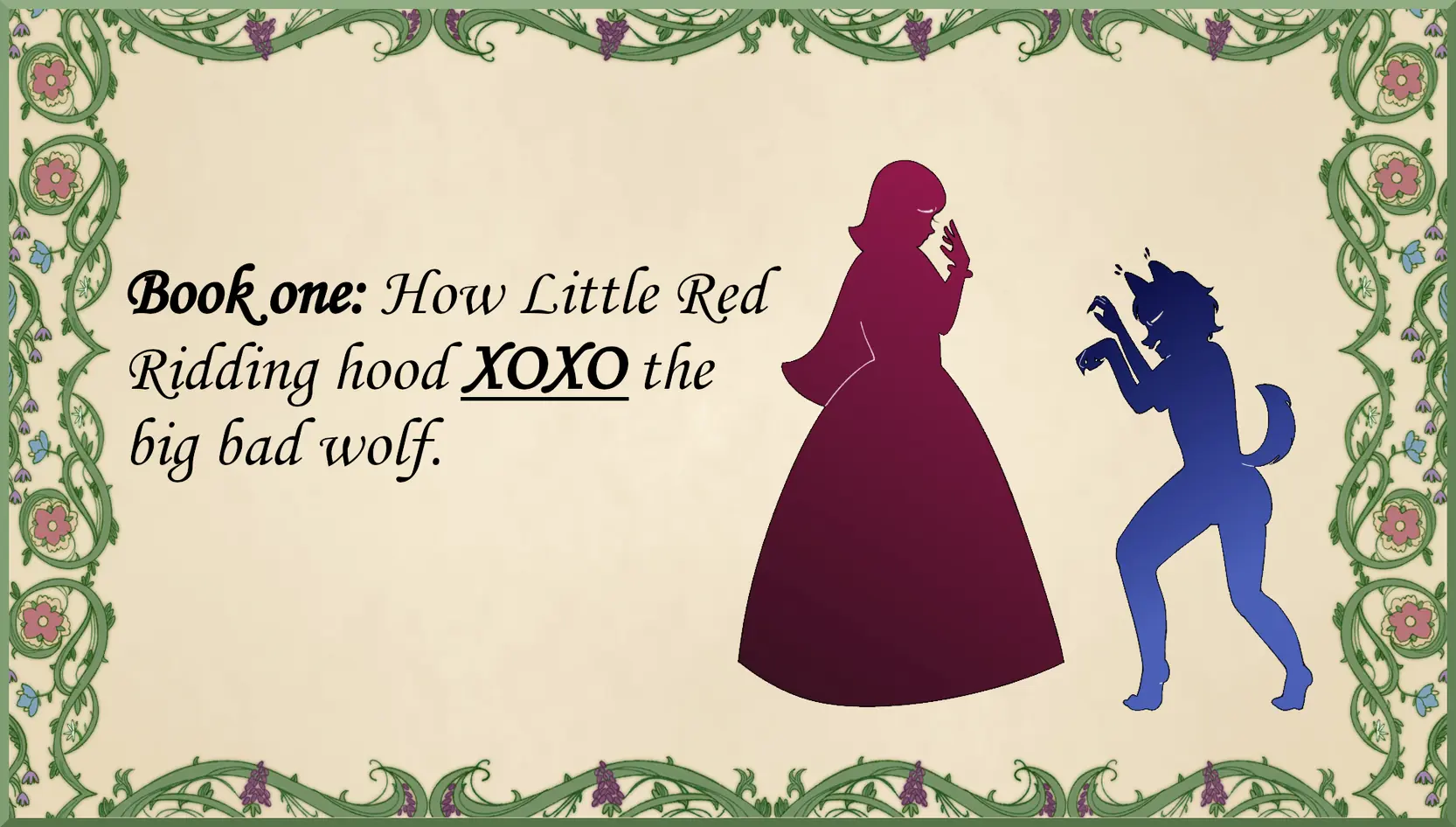 How Little Red Ridding Hood XOXO the Big Bad Wolf cover
