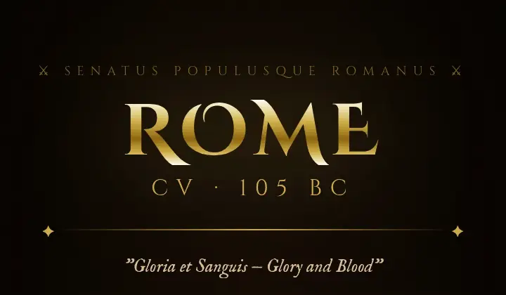 Rome, 105 BC cover